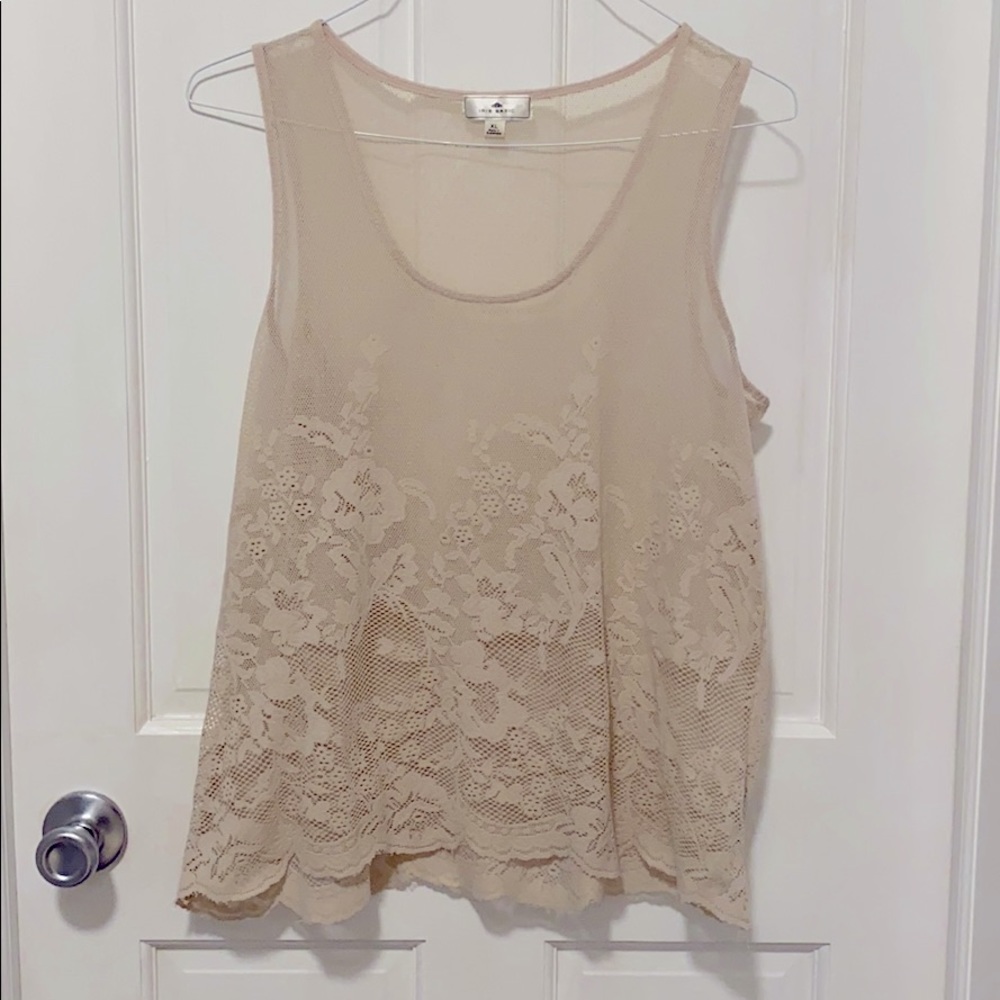 Cream Lace Tank